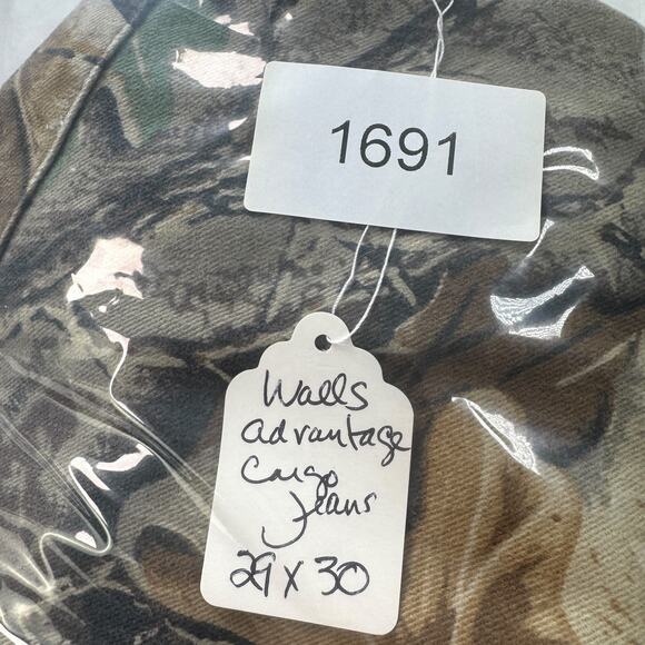 VTG Walls Advantage Camo Denim Cargo Jeans 29x30 Double Knee Hunting Streetwear - Picture 12 of 12